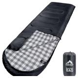 MEREZA Flannel Sleeping Bag XL, 4-Season Warmth
