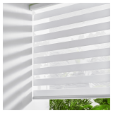 Persilux Zebra Blinds 21' x 64' White, Cordless Shades