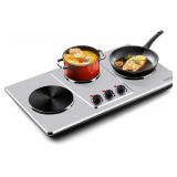 CUSIMAX Countertop Triple Burner, 7' Iron Cooktop