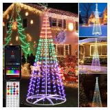 Christmas Tree with Lights, 6.2 FT 250 LED RGB Show