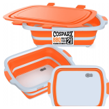 2-Pack XL Collapsible BBQ Prep Tub with Cutting Board