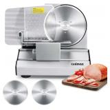 $104 CUSIMAX Electric Meat Slicer, 7.5' Blades, 1-20mm