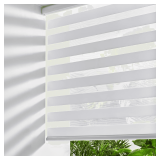 Persilux Cordless Zebra Blinds 25'W x 72'H, White