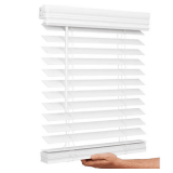 Lotus & Windoware Cordless Faux Wood Blind, 22x60, White