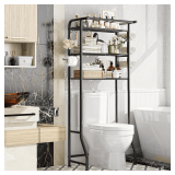 Simple Trending Over Toilet Cabinet, 3-Tier Black