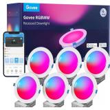 $160 Govee 6' Smart Recessed LED Downlight, 1100 lm, 6-Pack