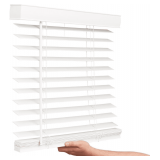 LOTUS & WINDOWARE Cordless Faux Wood Blinds, 36x60'