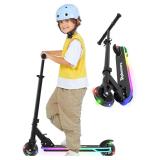 Kick Scooter for Ages 5-12, Foldable, Light-Up Wheels