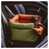 FUNNYFUZZY Dog Car Seat, 3-in-1 Bed, 35 lb Green