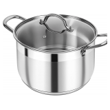 Kirecoo Stainless Steel Stock Pot 12 Qt with Lid
