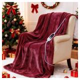 Heated Electric Throw 50x60 with 5 Heat Levels, Auto Off