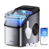 $135 GoveeLife Ice Maker, Countertop, 9 Cubes/6 Min, Silver