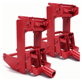 $260 2-Pack Cast Iron Wall Jacks, 1000 lb Load, Red
