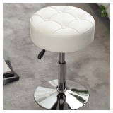 ACEQLYT Fire-Resistant Adjustable White Vanity Stool