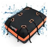 Car Top Carrier: Waterproof Roof Bag, 21 cu ft, black