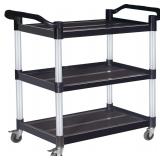 $106 Plastic Utility Cart with Wheels, Lockable, 390 Lbs