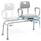 $220 HOMLAND Sliding Shower Chair with Rotating Seat (55)