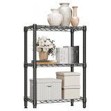 750 lbs 3-Tier Metal Shelf, 13.8'D x 23.6'W, Black