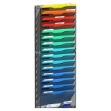 Samstar 16-Tier Wall File Organizer, Mesh, Black