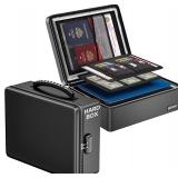 Engpow Fireproof Document Box, Zipper & Lock, Black