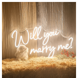Will You Marry Me Neon Sign 25.2' 15' Warm White