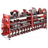 66' W Power Tool Organizer, 18 Drill Holders (Red)