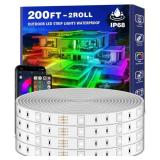 LETIANPAI 200ft LED Strip Lights IP68 RGB with App