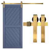 $120 Rio Salto Gold Barn Door Hardware Kit 6ft - NO Door