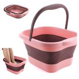 Collapsible Foot Spa Bath Tub with Handle, yellow not pink