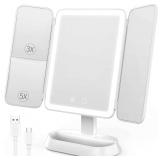 Vanity Mirror with Lights - Rechargeable, 1X/3X/5X