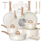 $124 Pots and Pans Set Non-Stick 22 Pcs Ceramic Cookware