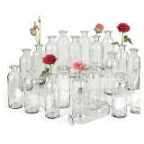 Clear Glass Bud Vase, 20 Pack 8 Oz Bud Vases
