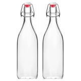 Swing Top Bottles 33oz, 2 Pack Glass Bottles