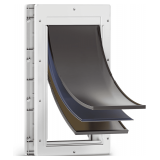 3-Flap Dog Door, Large, 2 Magnetic Flaps, 100lb