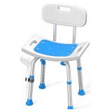 HOMLAND Shower Chair with Removable Back, 400 lb