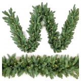 Fraser Fir Christmas Garland 9 ft   12 in with 50 LEDs
