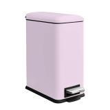 Pink 2.6 Gal Bathroom Trash Can with Lid