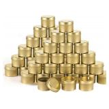 SONVIIBOX 48 Pcs 4oz Gold Candle Tins for DIY Candles