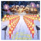 Solar Candy Cane Lights 24 Pack, 8 Modes Outdoor