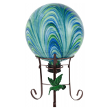 10' Gazing Ball with 8.5' Stand - Glass Globe (Green)