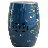 $110 Ceramic Garden Stool: Hand-Painted Chinoiserie Stand
