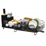 Runnatal Extendable Dish Drying Rack with Drainboard