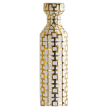 White with Golden Vase - 24.4' Tall Floor Vase