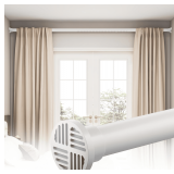 EZFurni Tension Curtain Rod, 82-123', White