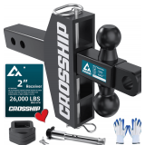 Adjustable Drawbar Hitch, 2' Receiver, 6' Drop/Rise