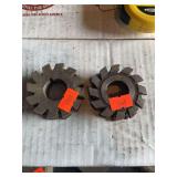 Two concave milling cutters 2”