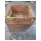 vintage wooden shipping crate manufactured by The Timken Roller Bearing Co. from Canton, Ohio.
