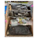 Box of assorted thread, taps, and dies