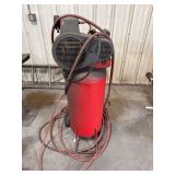 Husky Pro Vertical Air Compressor w/ Hose – Portable Shop Compressor, Cast Iron Pump