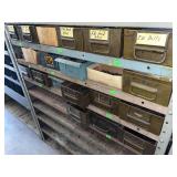 Contents of shelves fine threads various sizes